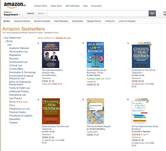 The Ultimate Insider’s Guide to Intellectual Property is #1 Amazon Best-Seller in Media & Law